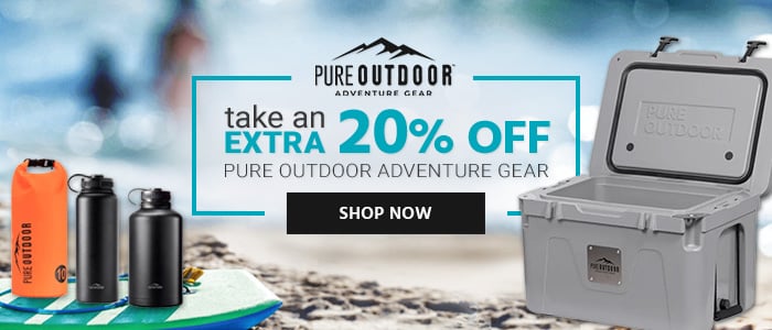 Pure Outdoor (logo) Take an extra 20% off Pure Outdoor Adventure Gear Shop Now 