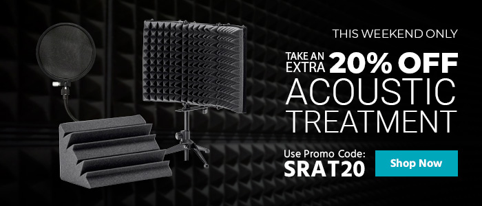 This Weekend Only Take an extra 20% off Acoustic Treatment Use promo code: SRAT20 Shop now