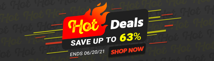 HOT! HOT! HOT! Deals Save up to 63% Ends 6/21/21 Shop Now 