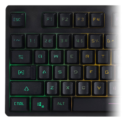 Dark Matter by Monoprice Collider Membrane Gaming Keyboard - RGB Lighting, 19-Key Rollover, Spill Resistant