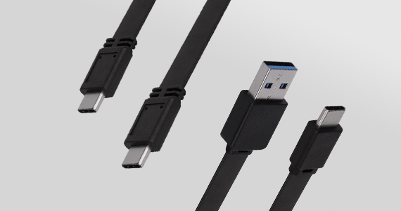"NEW (tag) Flat = Tangle Resistant  Flat USB Type-C 3.2 Gen1 Cables 5Gbps, 3A, Backed by a Lifetime Warranty  Shop Now"