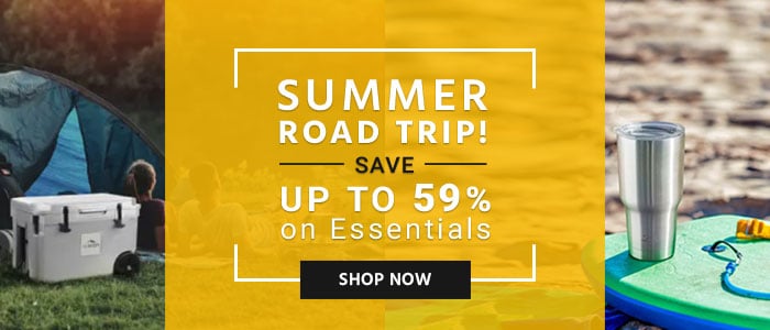 Summer Road Trip! Save up on 59% on Essentials Shop Now