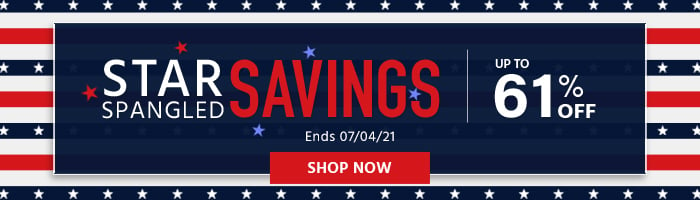 Star-Spangled Savings Up to 61% off Ends 7/4/21 Shop Now 