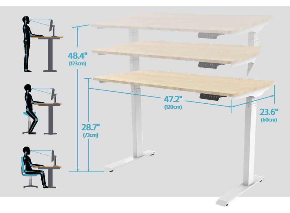 Workstream Single-Motor Sit-Stand Desk with Top