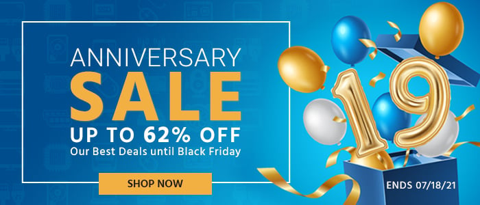 19th Anniversary Sale Up to 62% off Our Best Deals until Black Friday Ends 7/18/21 Shop Now