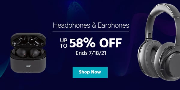 Up to 58% off Headphones & Earphones Ends 7/18/21 Shop Now