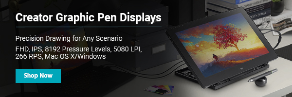 NEW (tag) Creator Graphic Pen Displays Precision Drawing for Any Scenario FHD, IPS, 8192 Pressure Levels, 5080 LPI, 266 RPS, Mac OS X/Windows Shop Now