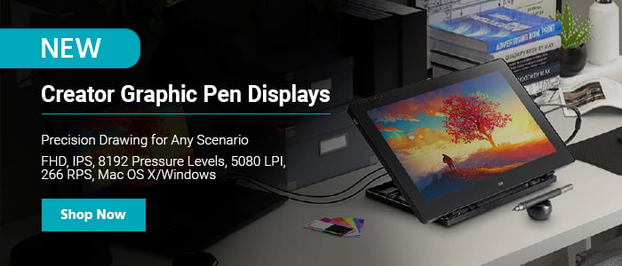 NEW (tag) Creator Graphic Pen Displays Precision Drawing for Any Scenario FHD, IPS, 8192 Pressure Levels, 5080 LPI, 266 RPS, Mac OS X/Windows Shop Now