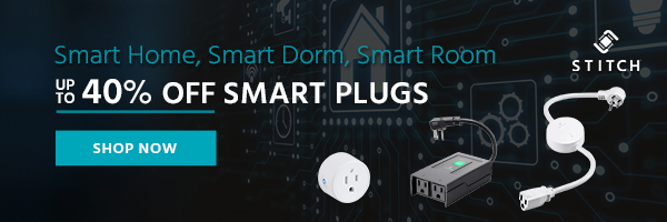 Smart Home, Smart Dorm, Smart Room Stitch logo Up to 40% off smart plugs Shop now