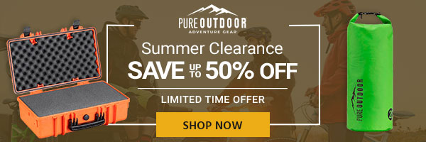 Pure Outdoor (logo) Summer Clearance Save up to 50% off Limited Time Offer Shop Now