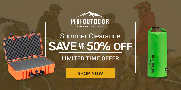 End of Summer Sale Up to 50% off Pure Outdoor (logo) Outdoor Essentials Shop Now