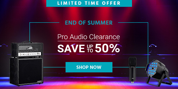 End of Summer Pro Audio Clearance Save up to 50% Limited Time Offer Shop Now