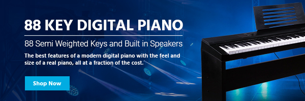 New (tag) 88‑Key Digital Piano 88 Semi‑Weighted Keys and Built‑in Speakers The best features of a modern digital piano with the feel and size of a real piano, all at a fraction of the cost. Shop now