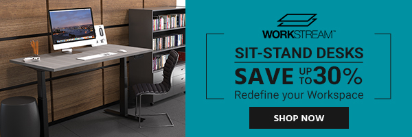 Workstream logo Sit-Stand Desks Save up to 30% Redefine your Workspace Shop Now