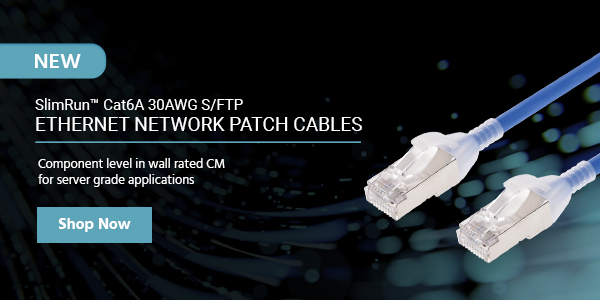 New (tag) SlimRun™ Cat6A 30AWG S/FTP Ethernet Network Patch Cables Component level in‑wall rated CM for server grade applications Shop now