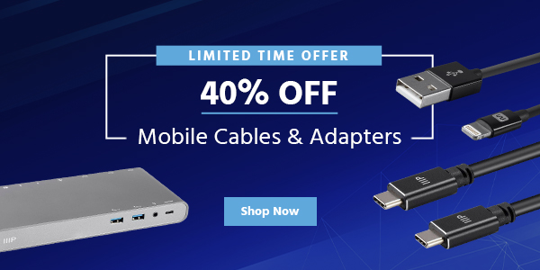 Up to 40% off Mobile Cables & Adapters Limited Time Offer Shop Now