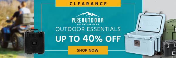 Clearance Up to 40% off Pure Outdoor (logo) Outdoor Essentials Shop Now