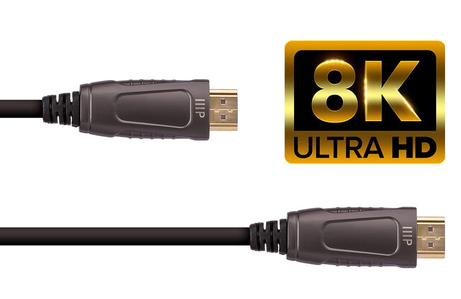 Monoprice SlimRun AV 8K Certified Ultra High Speed Active HDMI Cables