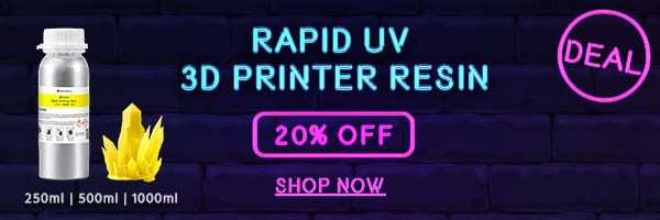 20% off Rapid UV 3D Printer Resin 250ml | 500ml | 1000ml Shop Now