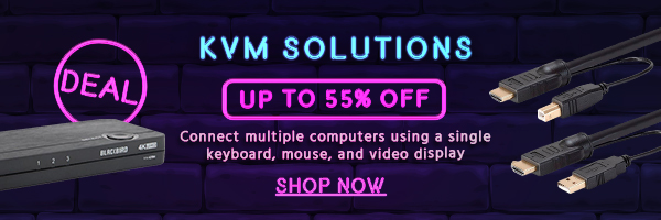 Up to 55% off KVM Solutions Connect multiple computers using a single keyboard, mouse, and video display Shop Now