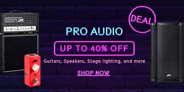 Up to 40% off Pro Audio Guitars, Speakers, Stage lighting, and more Shop Now