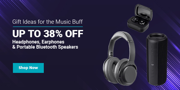 Gift Ideas for the Music Buff Up to 40% off Headphones, Earphones & Portable Bluetooth Speakers Shop Now