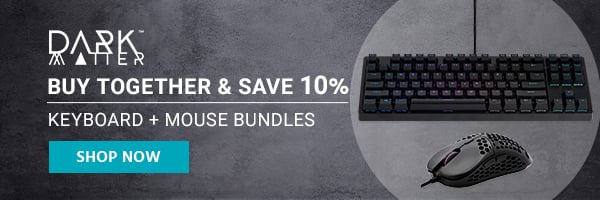 Buy Together & Save 10% Dark Matter (logo) Keyboard + Mouse Bundles Shop Now