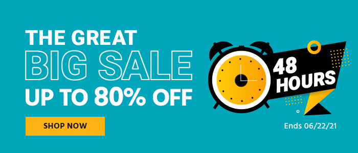 The Great Big 48 Hour Sale Up to 80% off Ends 6/22/21 Shop Now