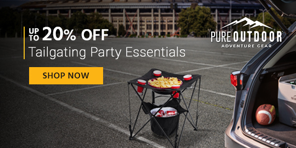 Up to 20% off Pure Outdoor (logo) Tailgating Party Essentials Shop Now