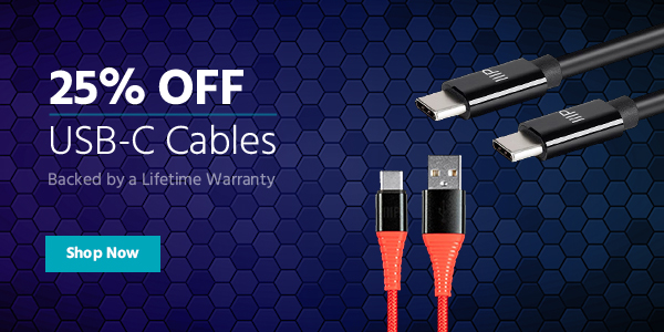 25% off USB-C Cables Backed by a Lifetime Warranty Shop Now