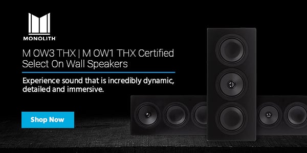 NEW (tag) Monolith (logo) M‑OW3 THX | M‑OW1 THX Certified Select On‑Wall Speakers Experience sound that is incredibly dynamic, detailed and immersive. Shop now