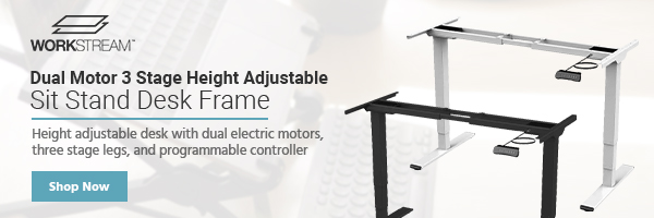 Monoprice Dual Motor Height Adjustable 3-Stage Electric Sit-Stand Desk Frame, v2