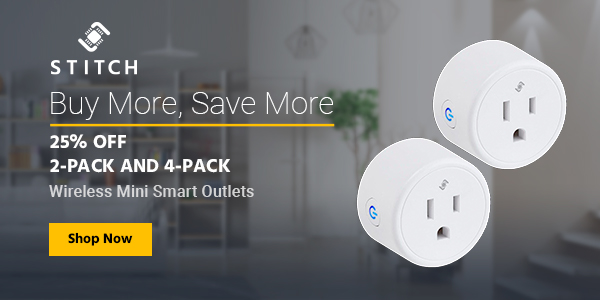 STITCH (logo) Buy More, Save More 30% off 2-pack 35% off 4-pack Wireless Mini Smart Outlets Shop now