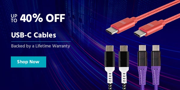 Up to 40% off USB-C Cables Backed by a Lifetime Warranty Shop Now