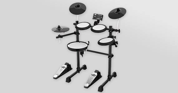 NEW  Stage Right by Monoprice 5-Piece Electronic Drum Kit Get the feel of real drums, anywhere. Mesh Heads | Double Trigger 8” Snare Drum | Rubber Cymbals Shop Now