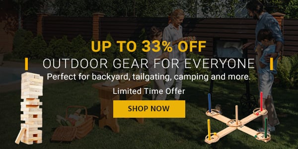 33% OFF Outdoor Games for Everyone Perfect for backyard, tailgating, camping and more. Limited Time Offer Shop Now