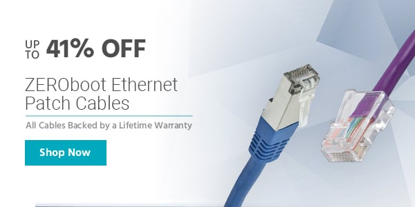 Up to 41% off ZEROboot Ethernet Patch Cables All Cables Backed by a Lifetime Warranty Shop Now