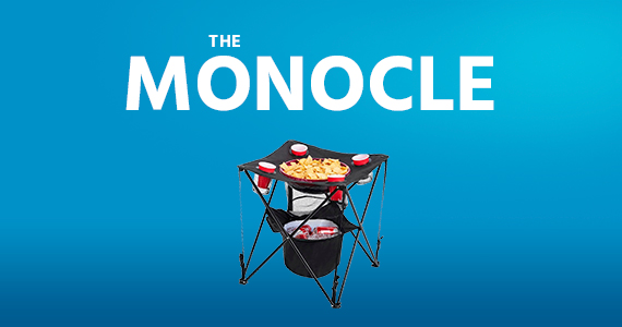 The Monocle. & More One Day. One Deal. Pure Outdoor Tailgating & Camping Collapsible Folding Table with Insulated Cooler  $19.99 + Free Standard US Shipping Ends 05/17/22 While Supplies Last