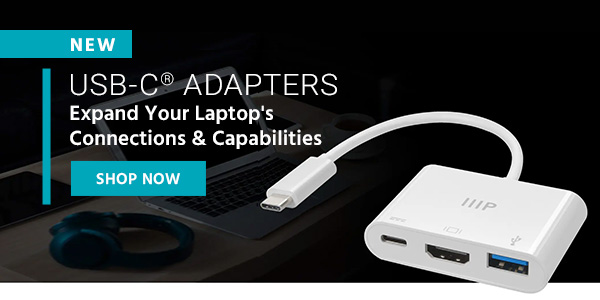 NEW (tag) USB-C Adapters Expand Your Laptop's Connections & Capabilities Shop Now