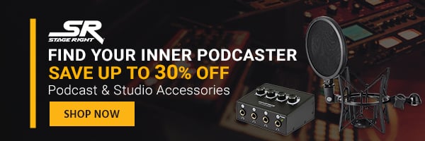 Stage Right (logo) Find Your Inner Podcaster Save up to 30% OFF Stage Right (logo) Podcast & Studio Accessories Shop Now