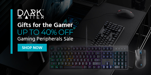 Dark Matter (logo) Gifts for the Gamer Gaming Peripherals Sale Up to 40% off Shop Now