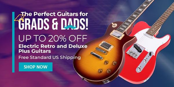 The Perfect Guitars for Dads and Grads! Indio (logo) Up to 20% off Electric Retro and Deluxe Plus Guitars Free Standard US Shipping Shop Now