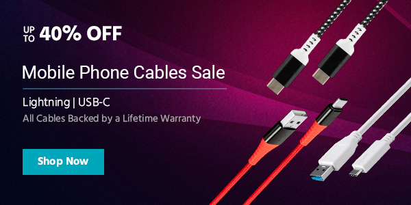 Up to 40% off Mobile Phone Cables Sale Lightning | USB-C All Cables Backed by a Lifetime Warranty Shop Now