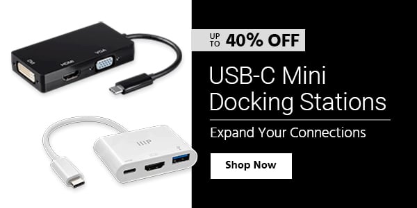 Up to 40% off USB-C Mini Docking Stations Expand Your Connections Shop Now