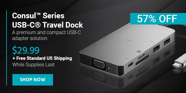 Consul Series USB-C Travel Dock | A premium and compact USB-C adapter solution