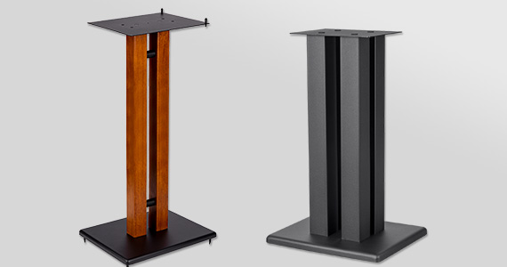 "New (logo) Monolith (logo)  Speaker Stands The Perfect Way to Display Your Speakers Shop now 
