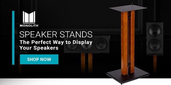 New (logo) Monolith (logo) Speaker Stands The Perfect Way to Display Your Speakers Shop now >