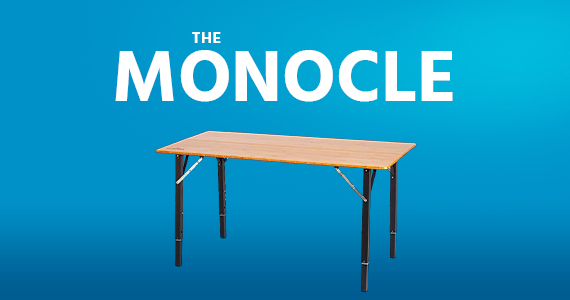 "The Monocle. & More One Weekend. One Deal Pure Outdoor Bamboo Folding Table with Aluminum Legs  $89.99 + Free Standard US Shipping  (31% OFF) (tag) Ends 8/7/22 While Supplies Last"