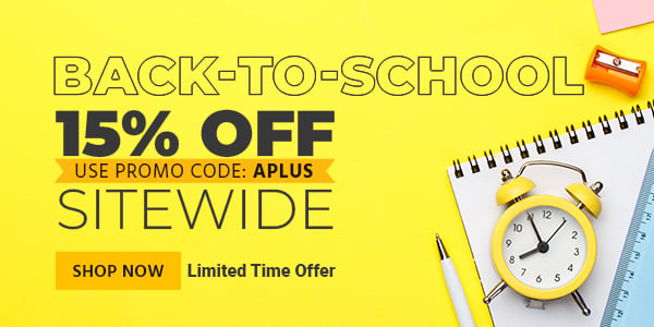 Back-to-School 15% off sitewide Use promo code: APLUS Limited Time Offer Shop Now>