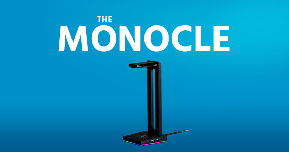"The Monocle. & More One Day. One Deal The Dark Matter™ Ascend USB Headset Stand  $19.99 + Free Standard US Shipping  (50% OFF) (tag) Ends 8/18/22 While Supplies Last"